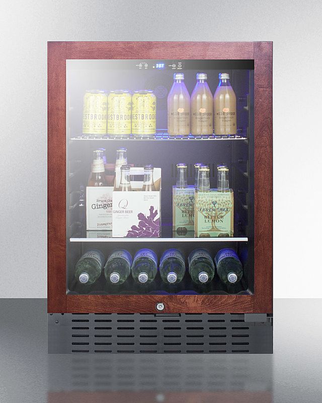 Summit® 24" 4.2 Cu. Ft. Glass/Panel Ready Frame Built-In Beverage Cooler-2