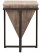 Uttermost® Bertrand Gray Wash Accent Table with Aged Black Base-3
