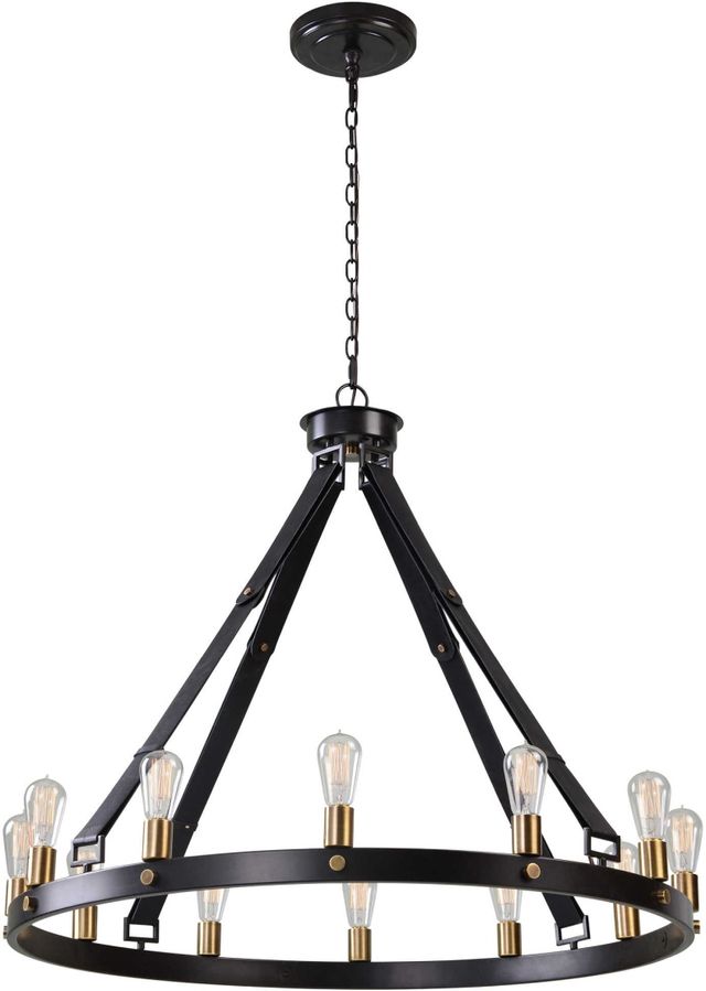 Uttermost® Marlow Antique Bronze Circle Chandelier-0