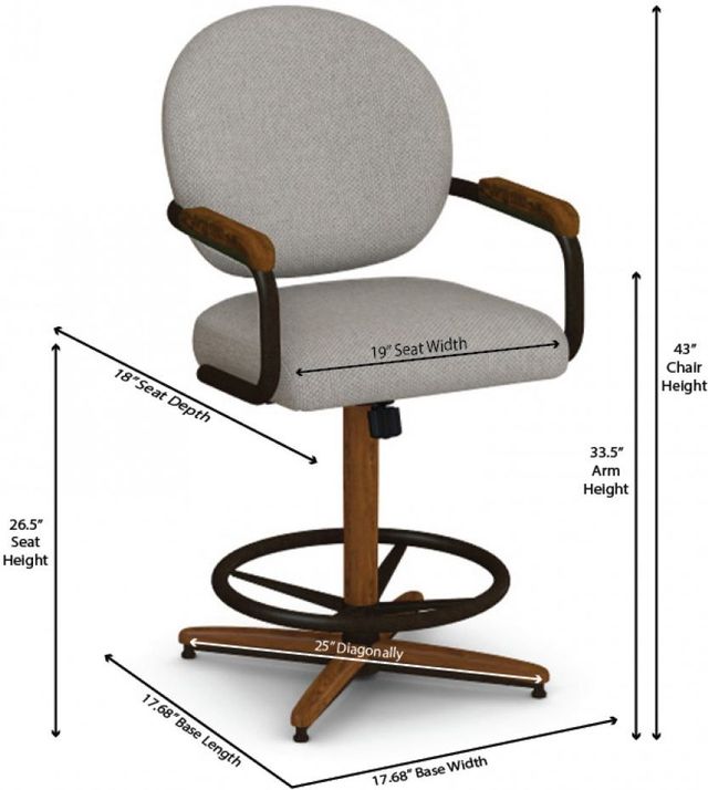 Chromcraft™ Customizable Chambers 26" Counter Chair-2
