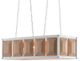 Currey & Company Baguette White/Pickled Pearl Chandelier-1