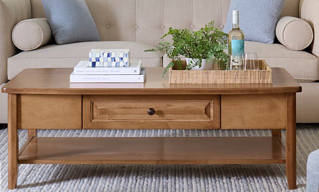 Archbold Furniture Customizable Amish Essentials Carson Maple Large Coffee Table-1