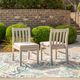 Linon Svana 2-Piece Beige/Natural Acacia Outdoor Dining Chair Set-1