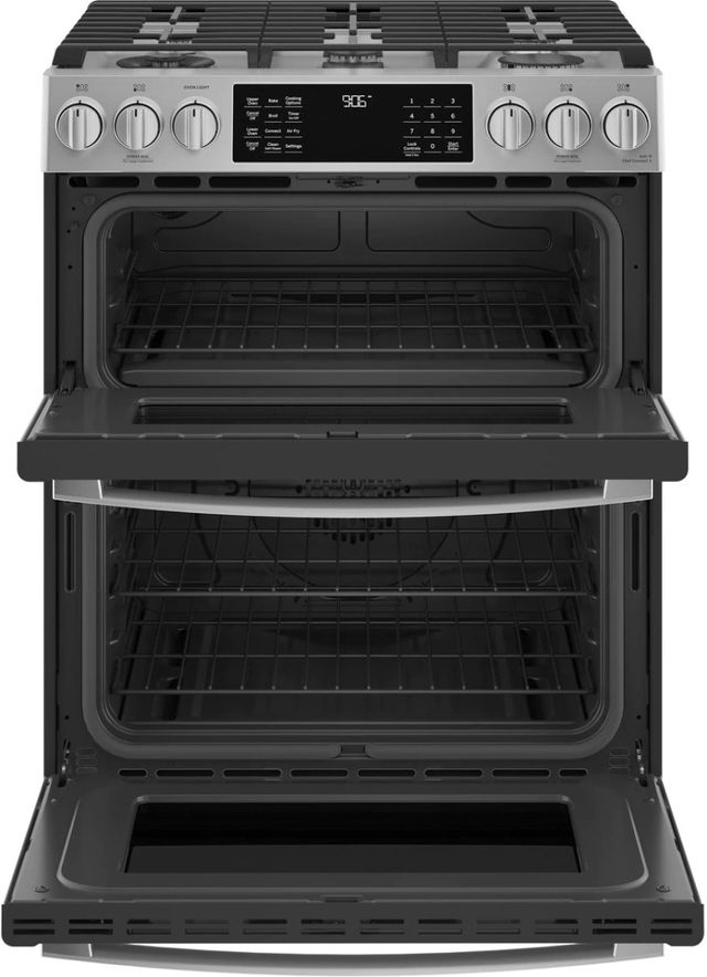 GE Profile™ 30" Fingerprint Resistant Stainless Steel Smart Slide In Gas Convection Range-1