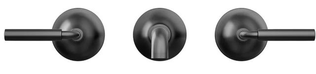 KOHLER® Tone™ Matte Black Wall-Mount Bathroom Sink Faucet Trim-1