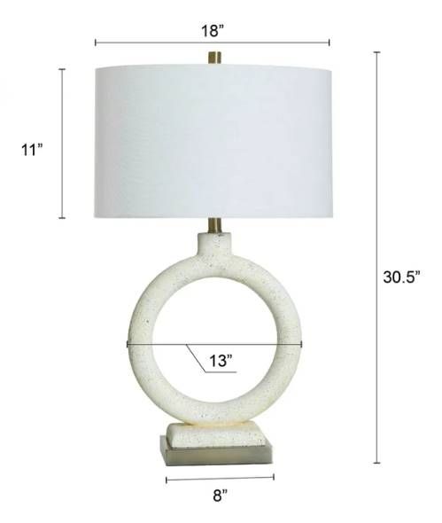 Stylecraft Speckled Cream Table Lamp -3