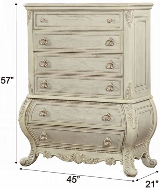 ACME Furniture Ragenardus Antique White Chest-2
