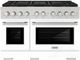 ZLINE Paramount Series 48" Stainless Steel Pro Style Dual Fuel Range with White Matte Door -0