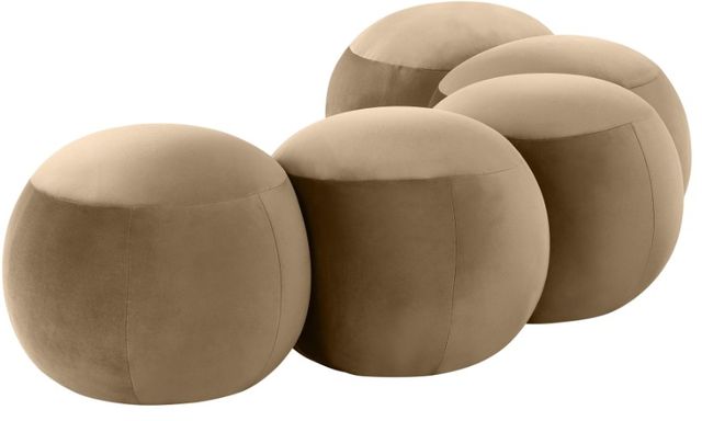 Meridian Furniture Apollo Beige 75" Velvet Upholstered Bench-2