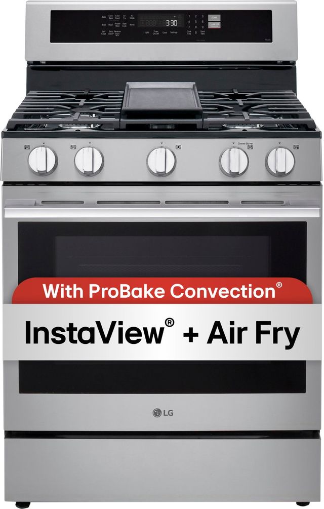 LG 30" PrintProof® Stainless Steel ProBake Convection® Smart Freestanding Gas Range-4