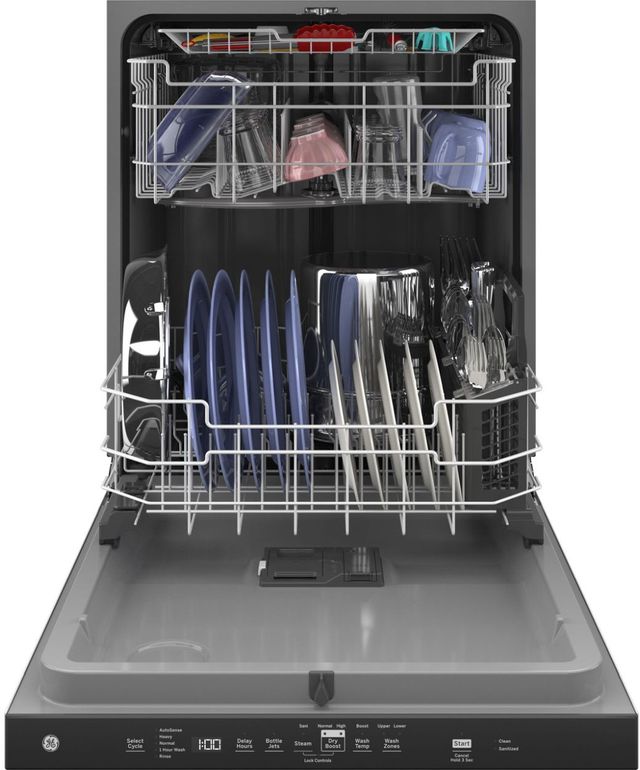GE® 24" White Built-In Dishwasher with Sanitize Cycle and Dry Boost-3