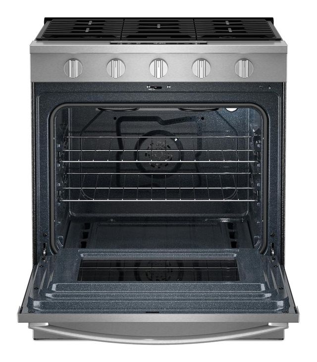 Whirlpool® 30" Fingerprint Resistant Stainless Steel Slide-In Gas Range with Air Cooking Technology-1