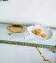 A & B Home White Ginkgo Leaf Decorative Plate-4