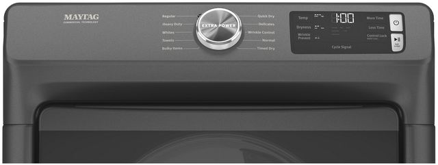 Maytag® 7.3 Cu. Ft. Volcano Black Front Load Electric Dryer-1