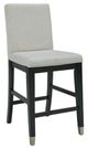 Najarian Furniture Proximity Black/Gray Oak Upholstered Counter Stool-0