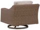 Signature Design by Ashley® Laguna Heights Beige/Gray Fabric/Wicker Rattan Outdoor Swivel Lounge-3