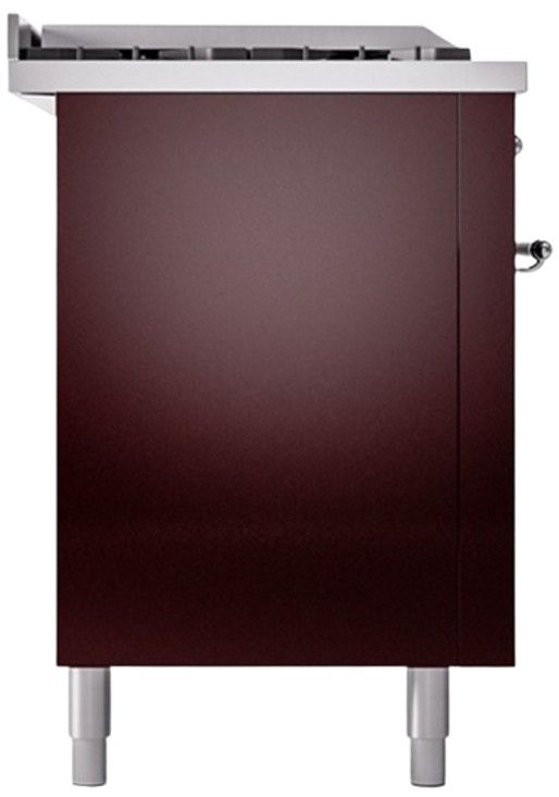 Ilve® Nostalgie II Series 60" Burgundy Pro Style Dual Fuel Range-2