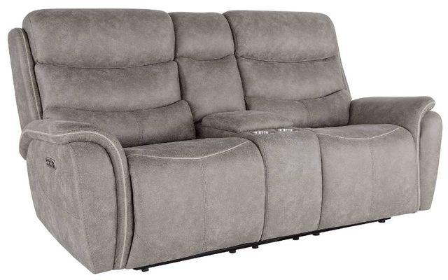 New Classic® Home Furnishings Kamari Gray Power Reclining Loveseat-0