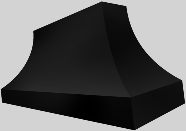 Vent-A-Hood® Designer Series 66" Black Wall Mounted Range Hood-3