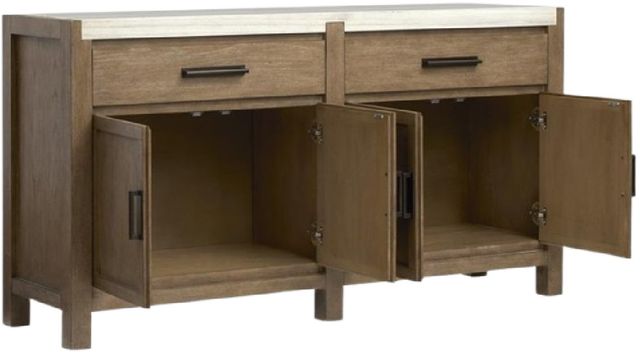 Magnussen Home® Plum Creek Sierra Brown Sideboard with Marble Top-3