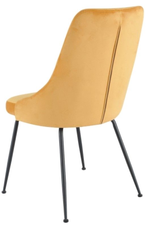 Mazin Furniture Plumeria Mustard Yellow Dining Side Chair -3