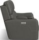 Flexsteel® Carter Smoke Power Reclining Loveseat with Console and Power Headrests and Lumbar-2