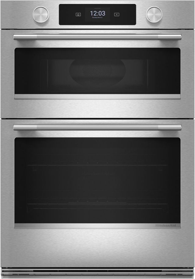 KitchenAid® 30" PrintShield™ Stainless Steel Smart Oven/Micro Combo Electric Wall Oven with  Intelligent Cooking Camera-0