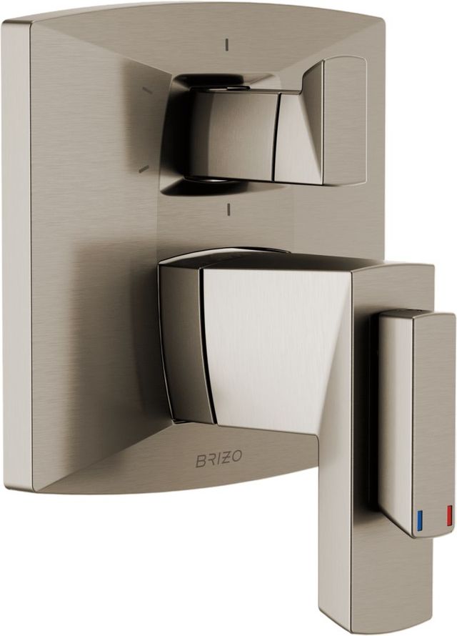 Brizo Vettis® Brilliance® Luxe Nickel® TempAssure® Thermostatic Valve with Integrated 6-Function Diverter Trim-0