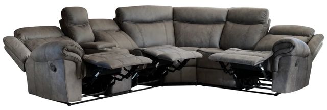 Powell® Galloway 3-Piece Stone Gray Curved Manual Reclining Sectional Sofa-1