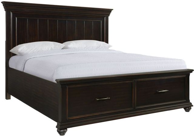 Elements International Slater 4-Piece Black King Platform Bedroom Set-2