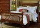 Vaughan-Bassett Cottage Cherry Queen Slat Poster Bed-0