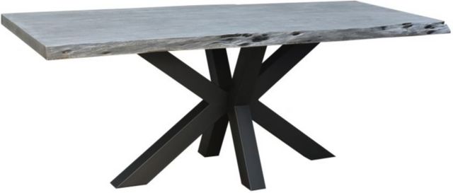 Moe's Home Collection Edge Gray Small Dining Table with Iron Base