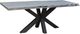 Moe's Home Collection Edge Gray Small Dining Table with Iron Base-0