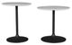Jofran Inc. Global Archive Camille 2-Piece Marble Top Nesting Table Set with Gunmetal Base-2