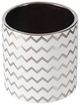 A & B Home Silver/White Zigzag Planter-1