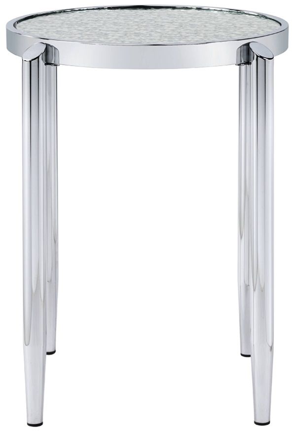 ACME Furniture Abbe Glass End Table with Chrome Base-3