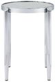ACME Furniture Abbe Glass End Table with Chrome Base-3