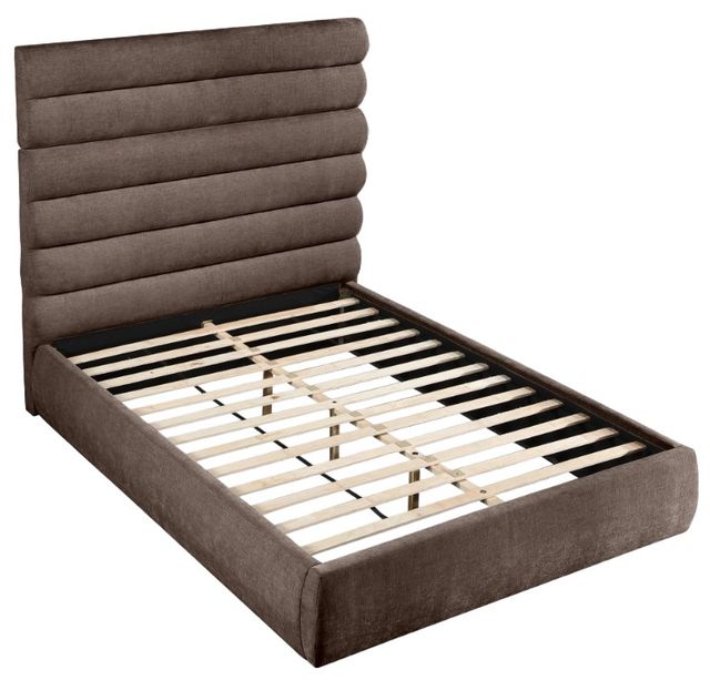 Meridian Furniture Adam Brown Queen 71" Upholstered Panel Bed-3