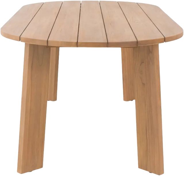 Moe's Home Collection Delta Natural Teak Outdoor Oval Dining Table -2