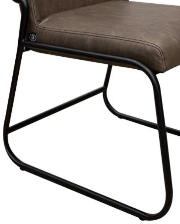 International Furniture Direct Seating Black/Brown Side Chair-2