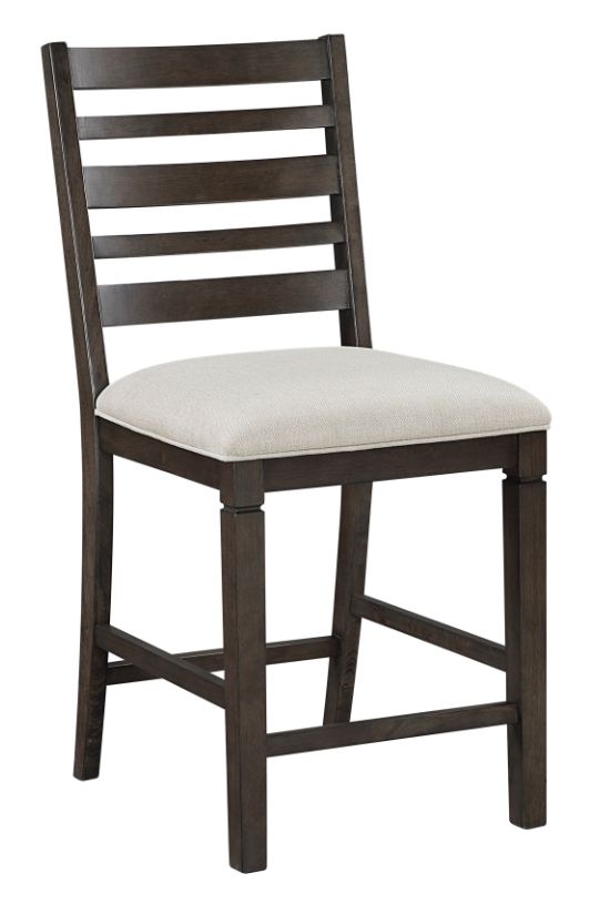 Homelegance® Victoria Beige/Dark Espresso Counter Height Chair-0