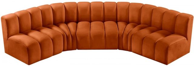 Meridian Furniture Arc 5-Piece Cognac Sectional-1