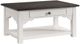 Riverside Furniture Grand Haven Rich Charcoal Top Small Coffee Table with Feathered White Base-1