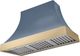 AGA Cascade 48" Stone Blue Wall Mounted Range Hood  with Brushed Brass Trim-0