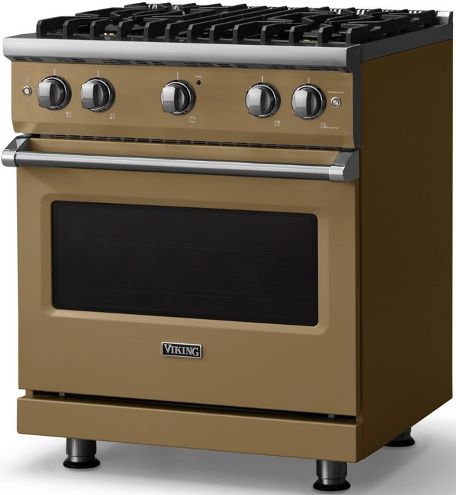 Viking® 5 Series 30" Golden Hour Pro Style Gas (NG) Range with Polished Chrome Trim-2