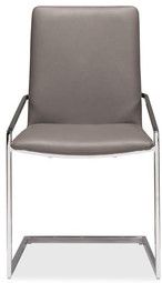Mazin Furniture Jasmine Chrome/Gray Arm Dining Chair-1