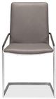 Mazin Furniture Jasmine Chrome/Gray Arm Dining Chair-1