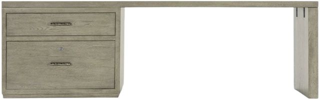 Hooker® Furniture Linville Falls Mink 96" Desk with Top Large File and 1-Leg-1