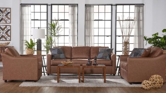 Hughes Furniture® 13400 Perle Hazelnut Queen Sleeper Sofa-1
