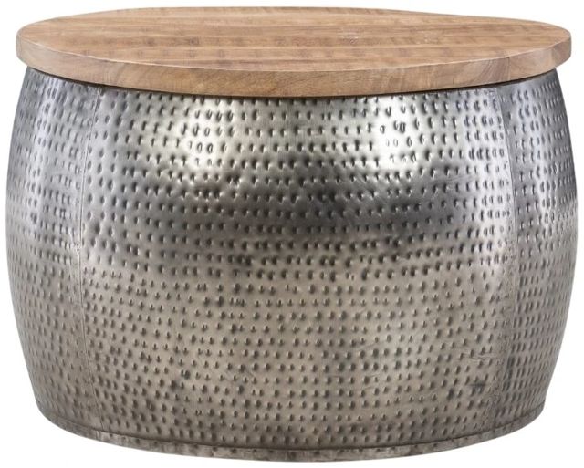 Powell® Dreyfus Brown Storage Drum with Silver Base-0